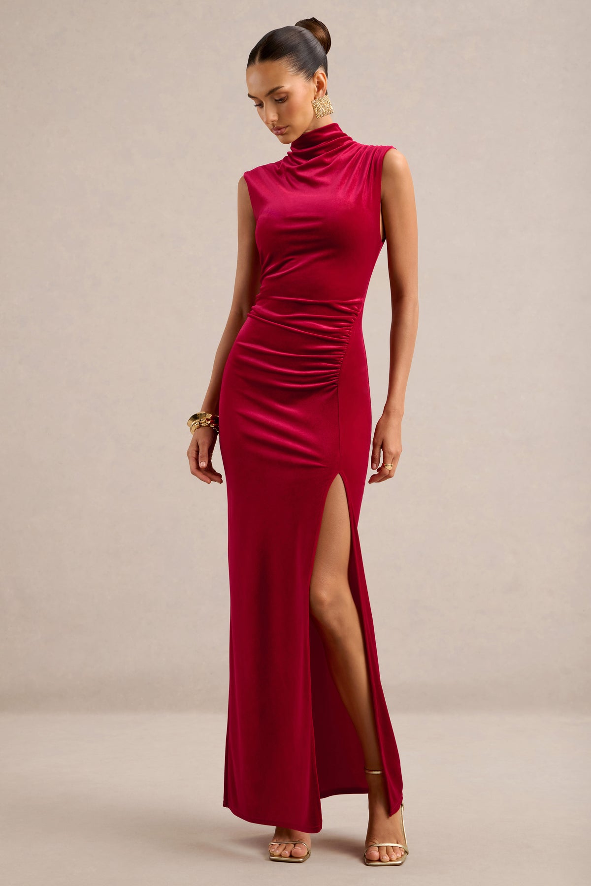 ECM_HR_CL135433100 - Abilene _ Red Velvet High-Neck Split Maxi Dress3.jpg