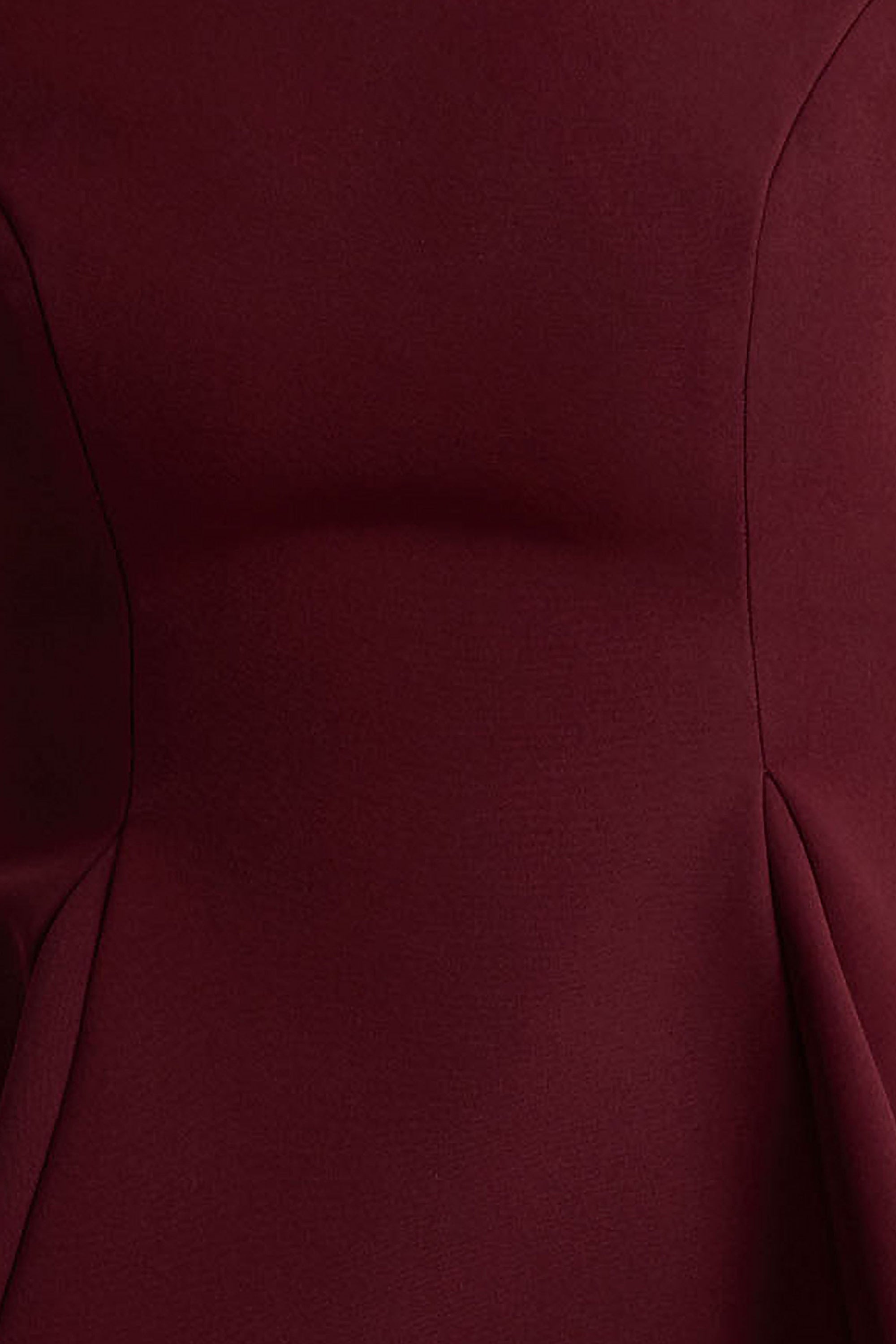 Eletta | Burgundy miniklänning med utsmyckad rundad halsringning