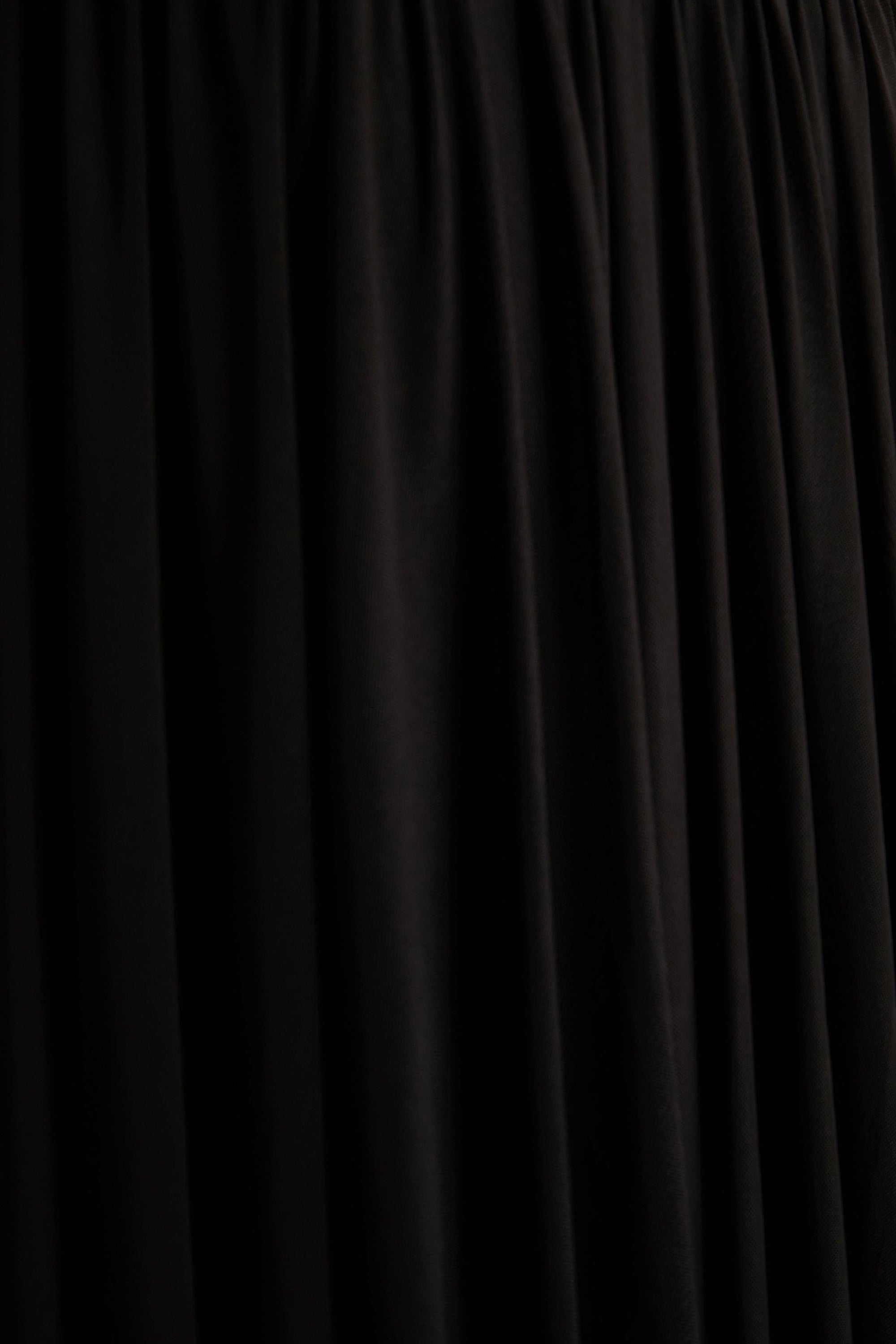Verity | Black Cowl-Neck Maxi Dress With Sheer-Skirt