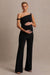 Kira | Svart asymmetrisk byxdress i gravidmodell