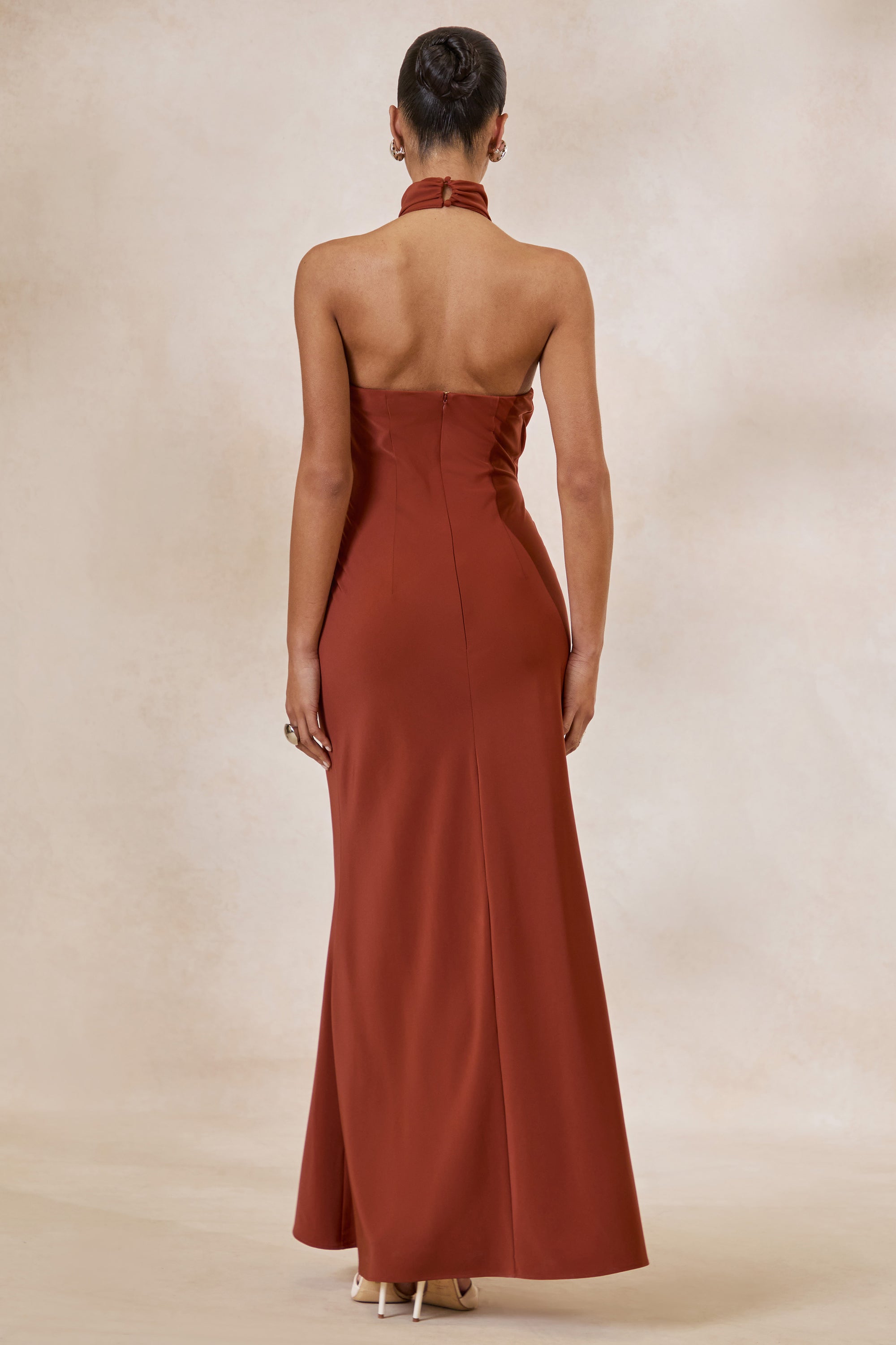 ECM_HR_CL137717071 - Canella | Rust Satin Halter-Neck Maxi Dress With Sash-Detail 5.jpg