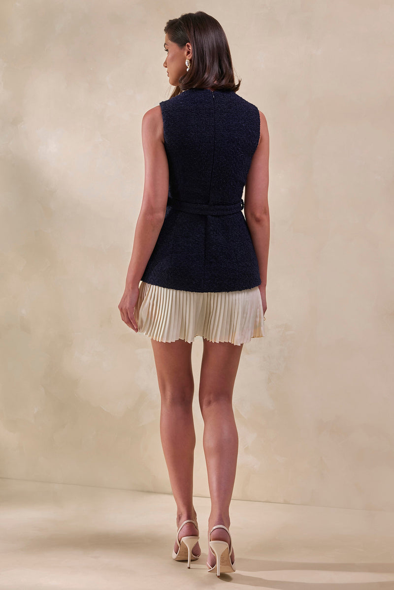 CL13790801006_ECM_HR_CL137908010_-_Anise_Navy_Crew-Neck_Belted_Mini-Dress_With_White_Pleated-Hem_17
