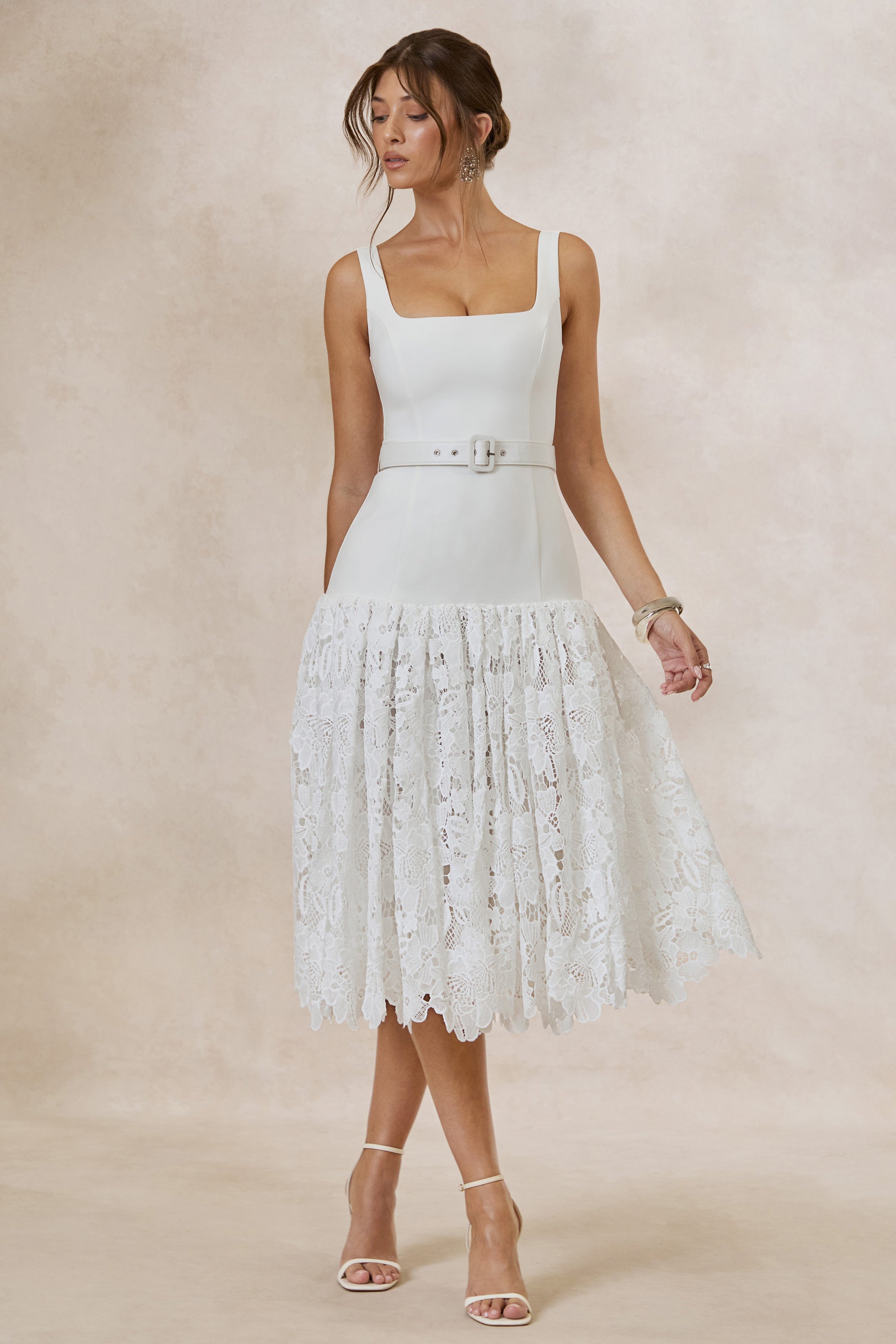 CL138094110 - Norrie _ White Square-Neck Midi Dress With Voluminous Lace Skirt2.jpg
