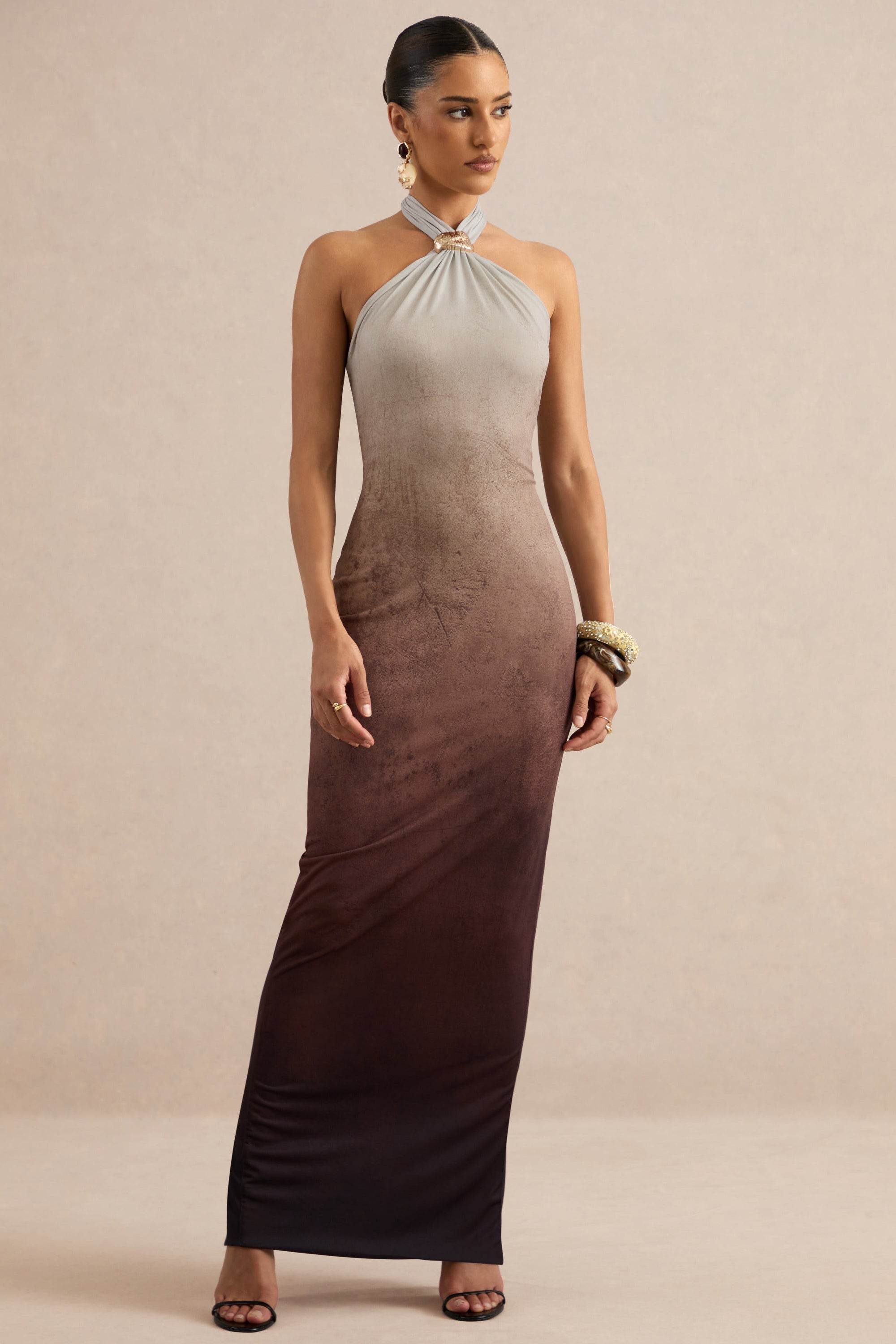 CL13811802106_ECM_HR_CL138118021_-_Thera_Brown_Ombre_Halter-Neck_Maxi_Dress_With_Gold_Detail3