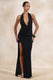 CL138129001 - Velia _ Black Extreme Plunge-Neck Maxi Dress With Front High Split1.jpg