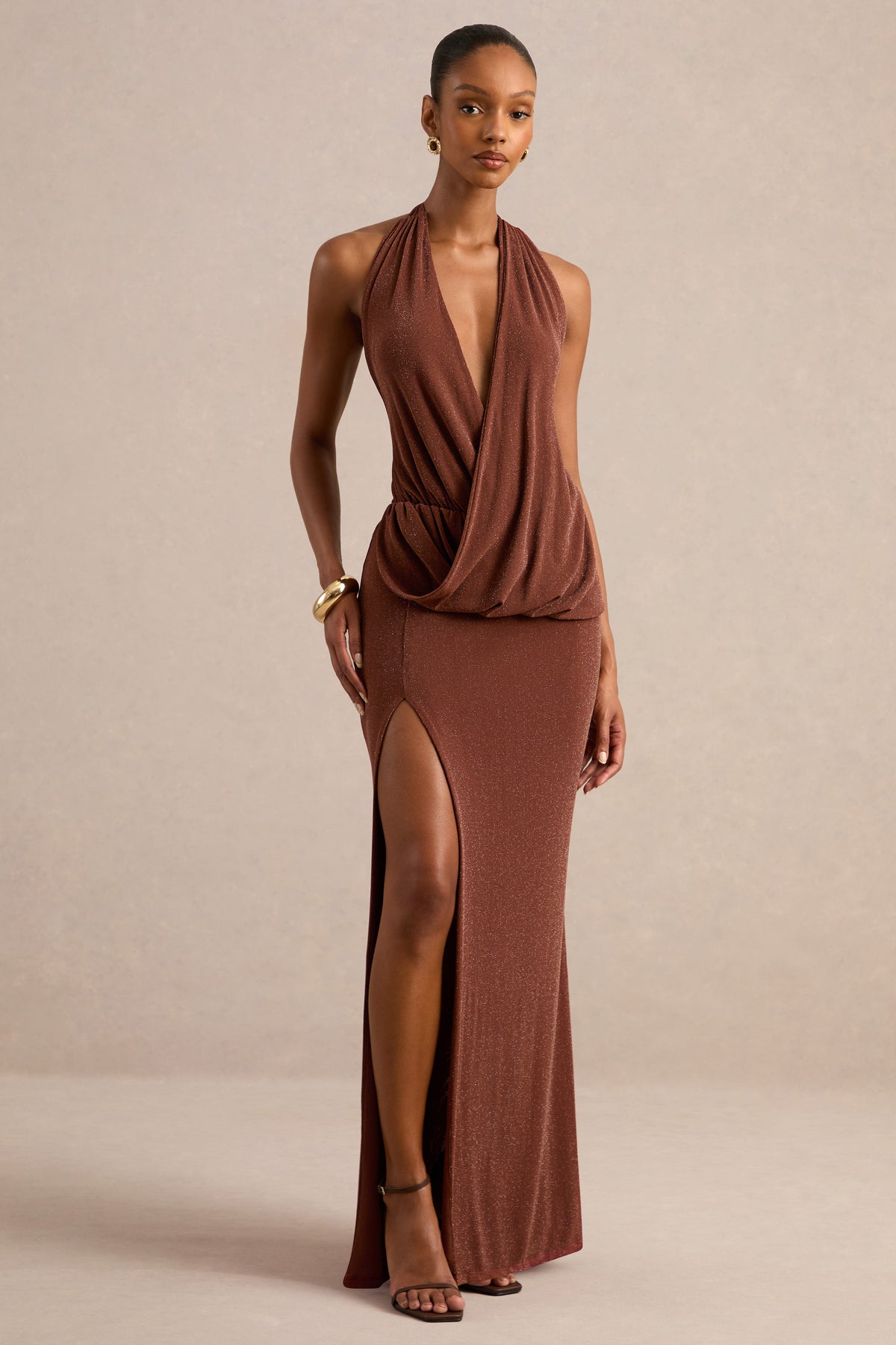 ECM_HR_CL138129060 - Velia _ Brown Sheer Extreme Plunge-Neck Maxi Dress With Front High Split2.jpg