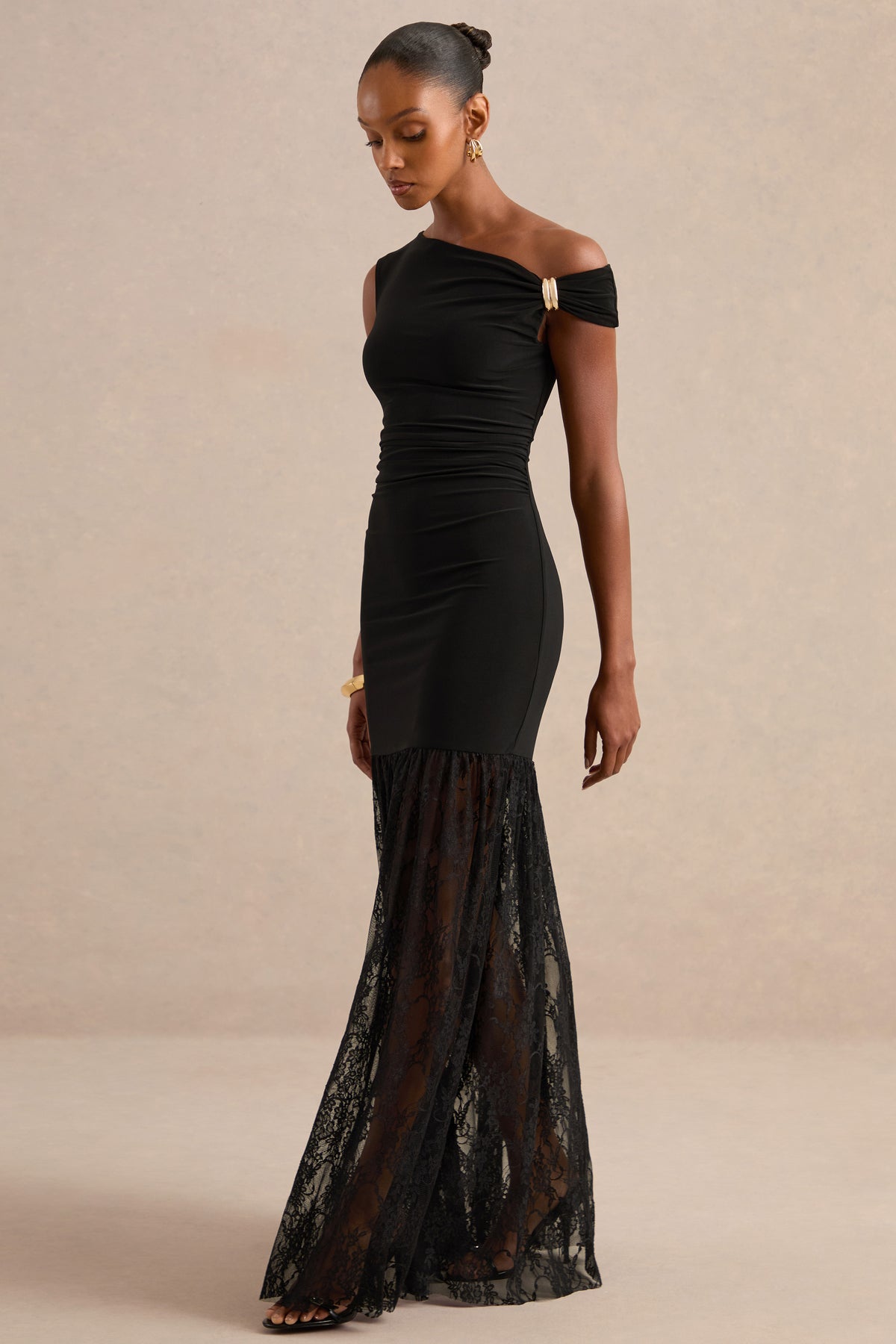 ECM_HR_CL138160001 - Iolana Black Asymmetric-Neck Maxi Dress With Lace Skirt And Gold Detail2.jpg