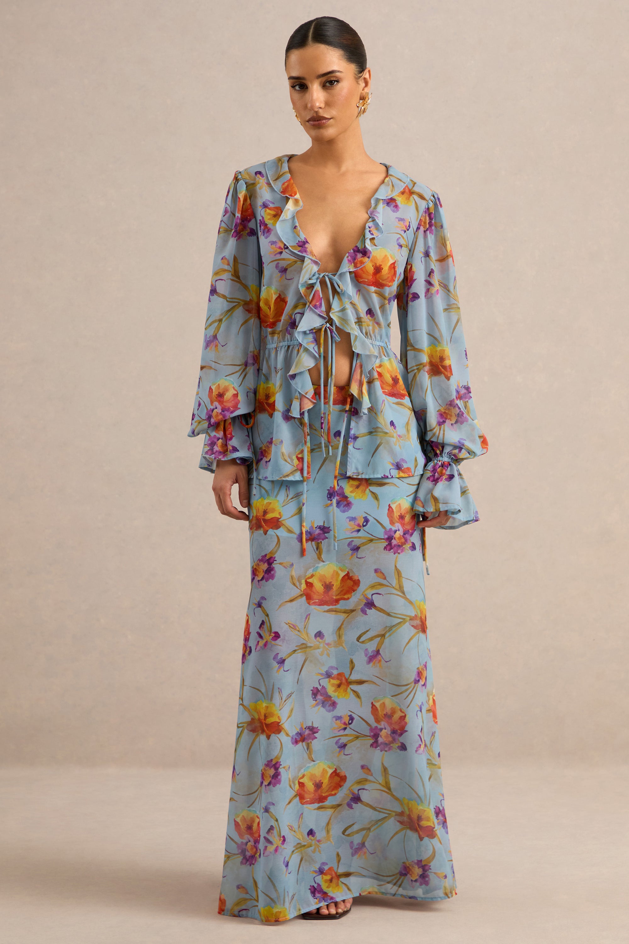 CL138216016 - Alveta | Blue Floral Chiffon Sheer Maxi Skirt2.jpg
