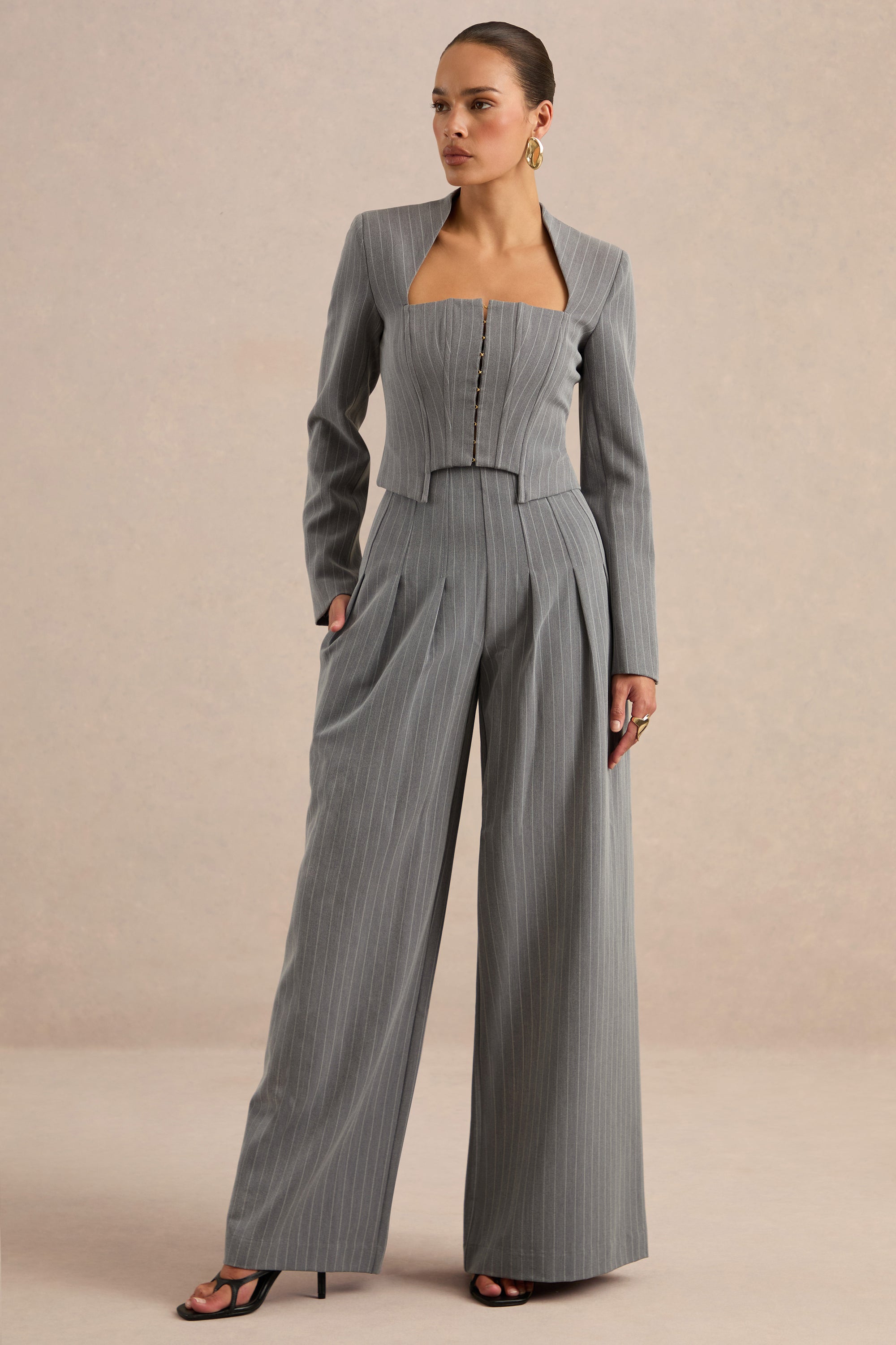 CL138274042 - Genara Grey Pinstripe Wide-Leg Trousers2.jpg
