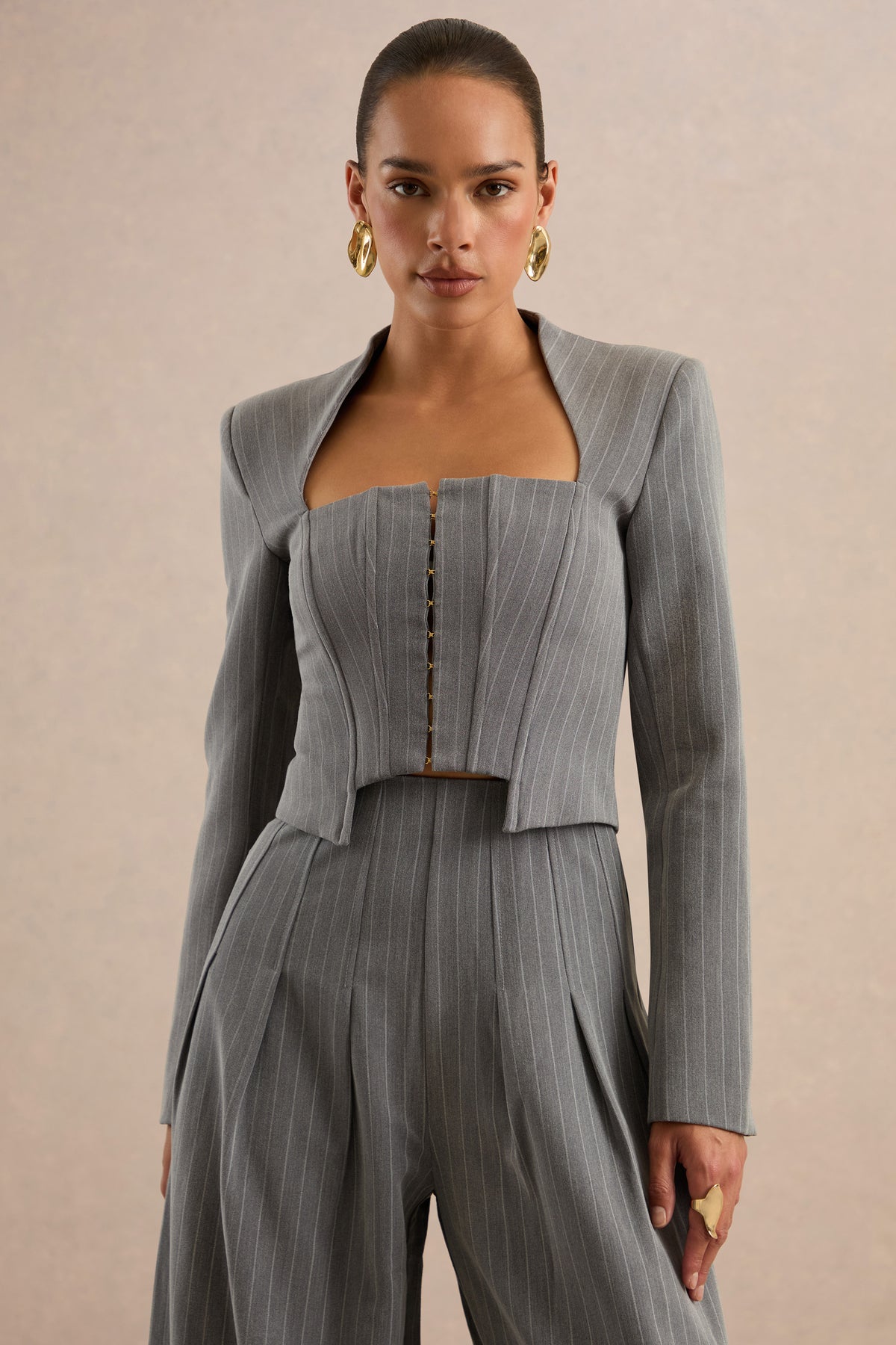 CL138277042 - Genara Grey Pinstripe Square Neck Tailored Top7.jpg