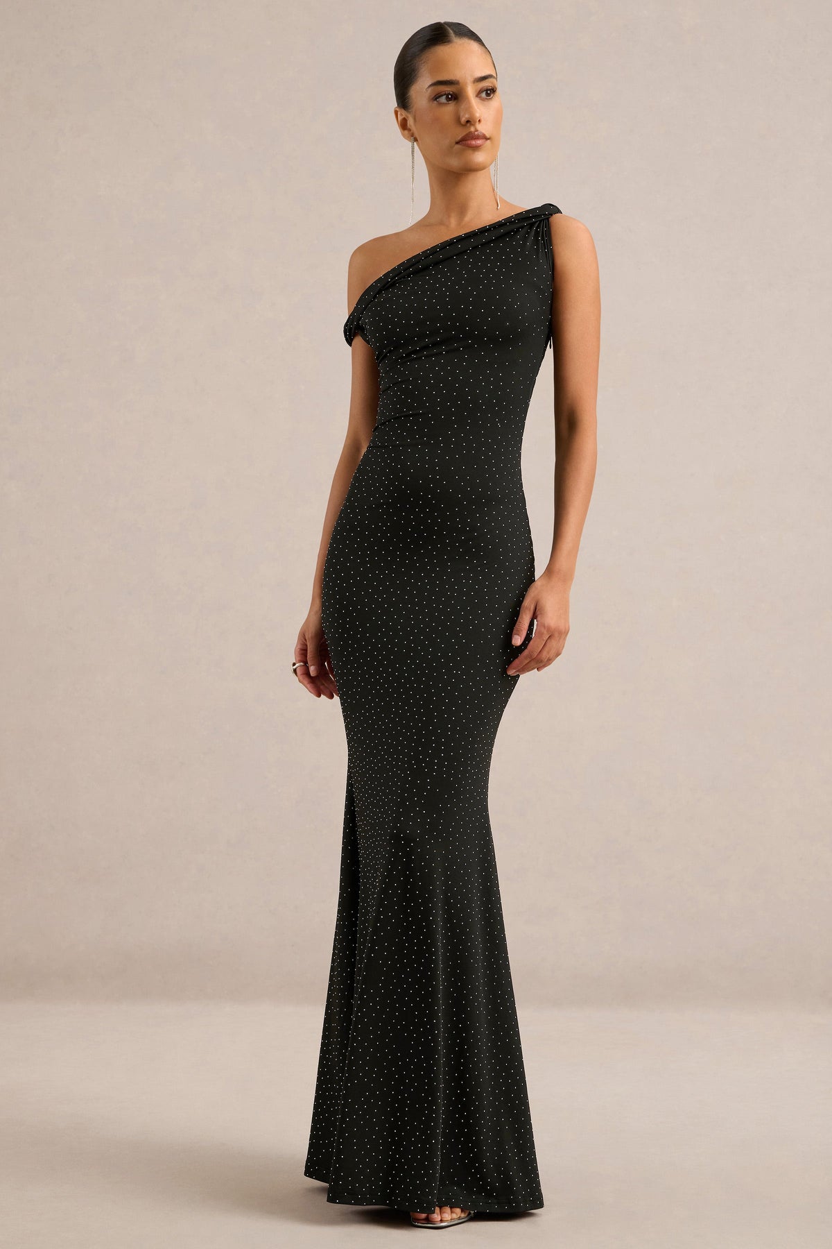CL13831100106_ECM_HR_CL138311001_-_Elfrida_Black_Hotfix_Twisted_Asymmetric-Neck_Maxi_Dress2
