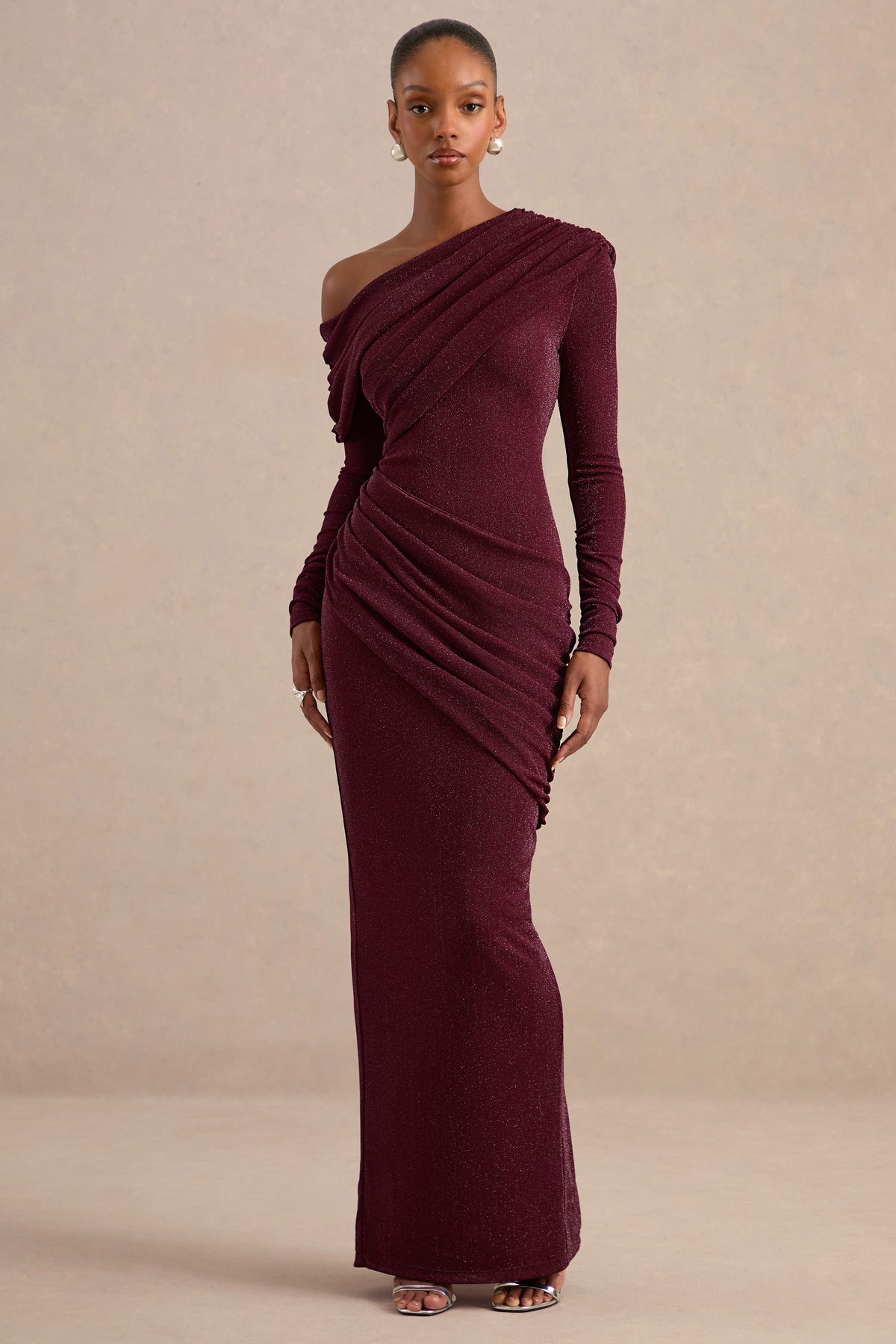 ECM_HR_CL138374102_Annemarie Burgundy Mesh Asymmetric-Neck Maxi Dress With Draped Detailing 6.jpg