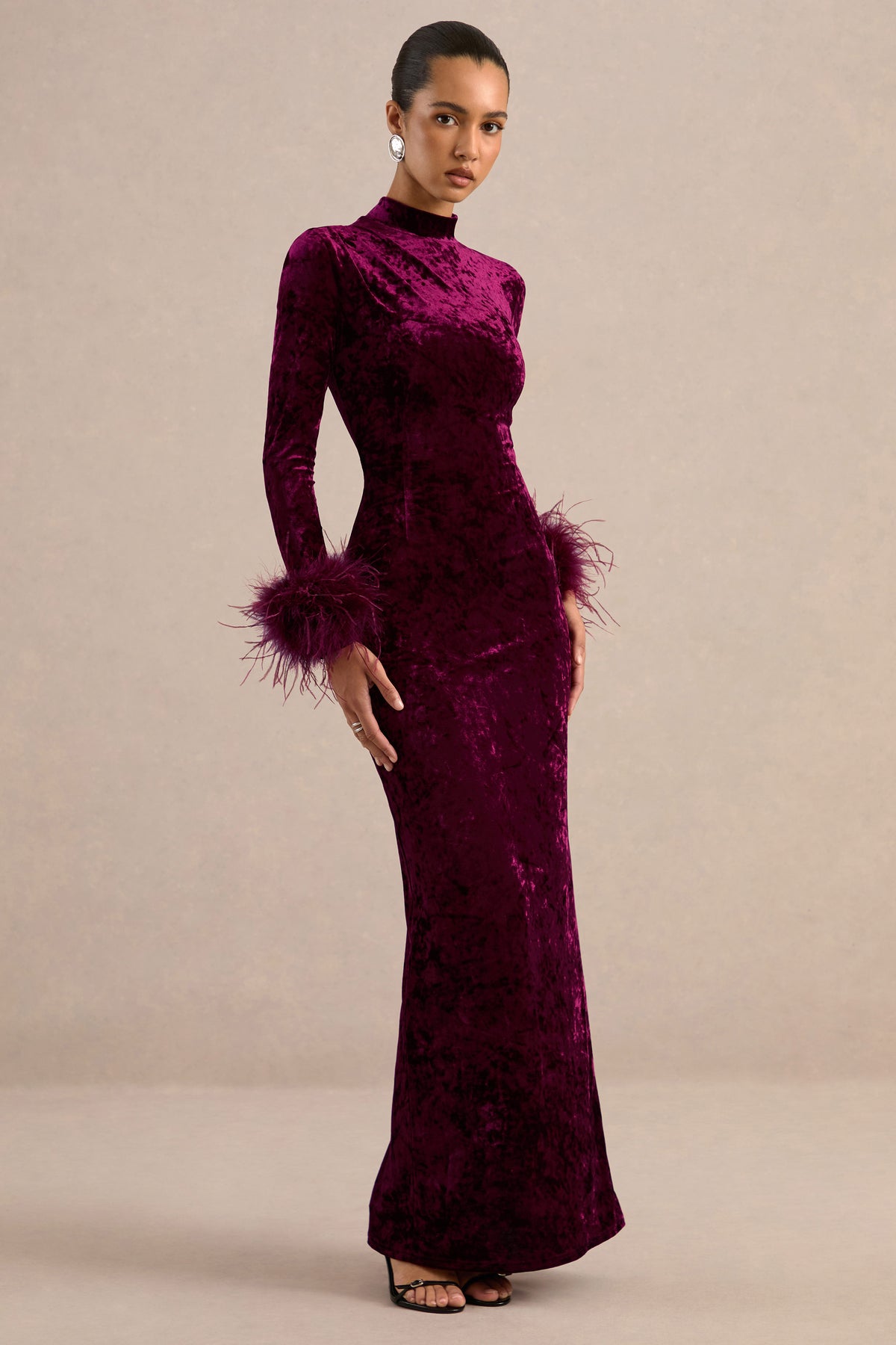 ECM_HR_CL138413102_Bria Burgundy Velvet High-Neck Maxi Dress With Feather Trim Cuffs 26.jpg