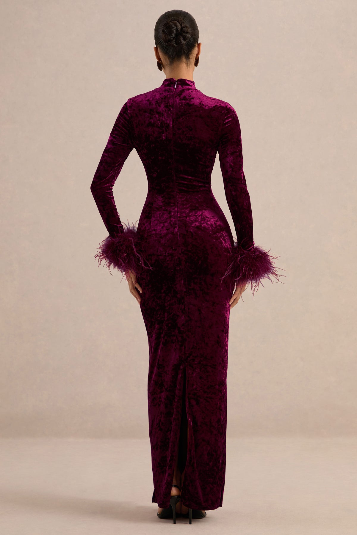 ECM_HR_CL138413102_Bria Burgundy Velvet High-Neck Maxi Dress With Feather Trim Cuffs 46.jpg