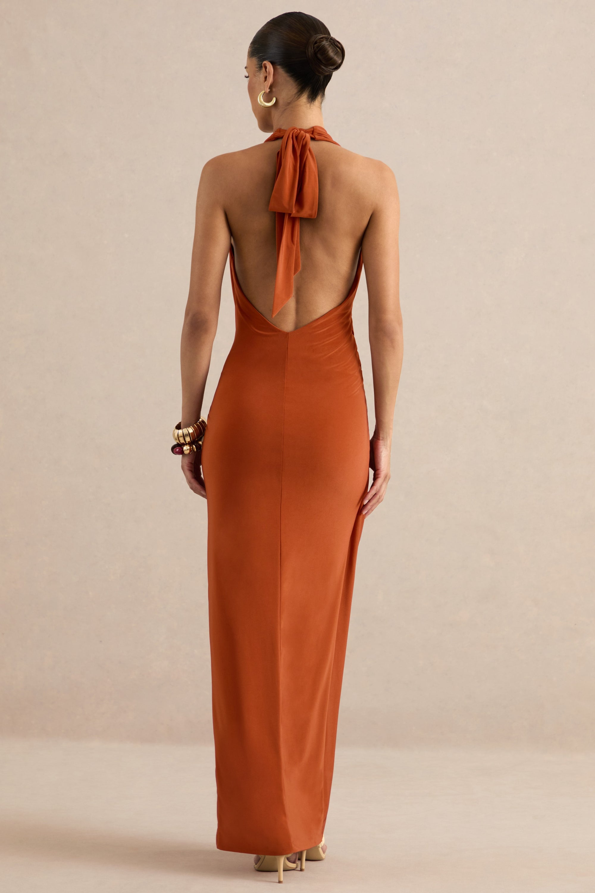 ECM_HR_CL138437071 - Azari | Rust Halter-Neck Wrap Maxi Dress With Gold Detail 5.jpg