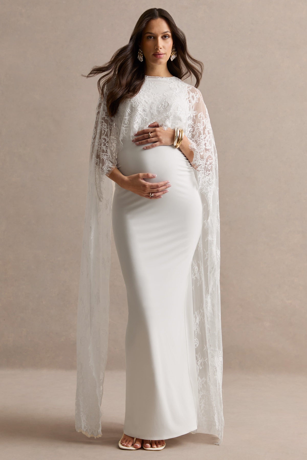 CL13847011008_ECM_HR_CL138641110---Camelina-_-White-Lace-Round-Neck-Cape-_-CL138470110---Camelina-_-White-Round-Neck-Maternity-Maxi-Dress-With-Lace-Cape-Detail1
