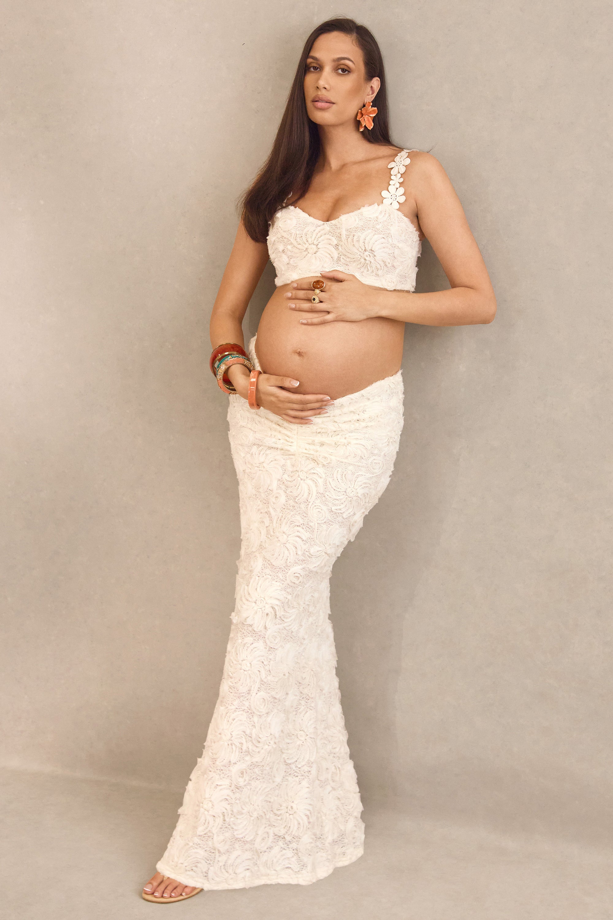 CL138478110 - Arlina _ White Lace Maternity Maxi Skirt With Gathered Detailing 3.jpg