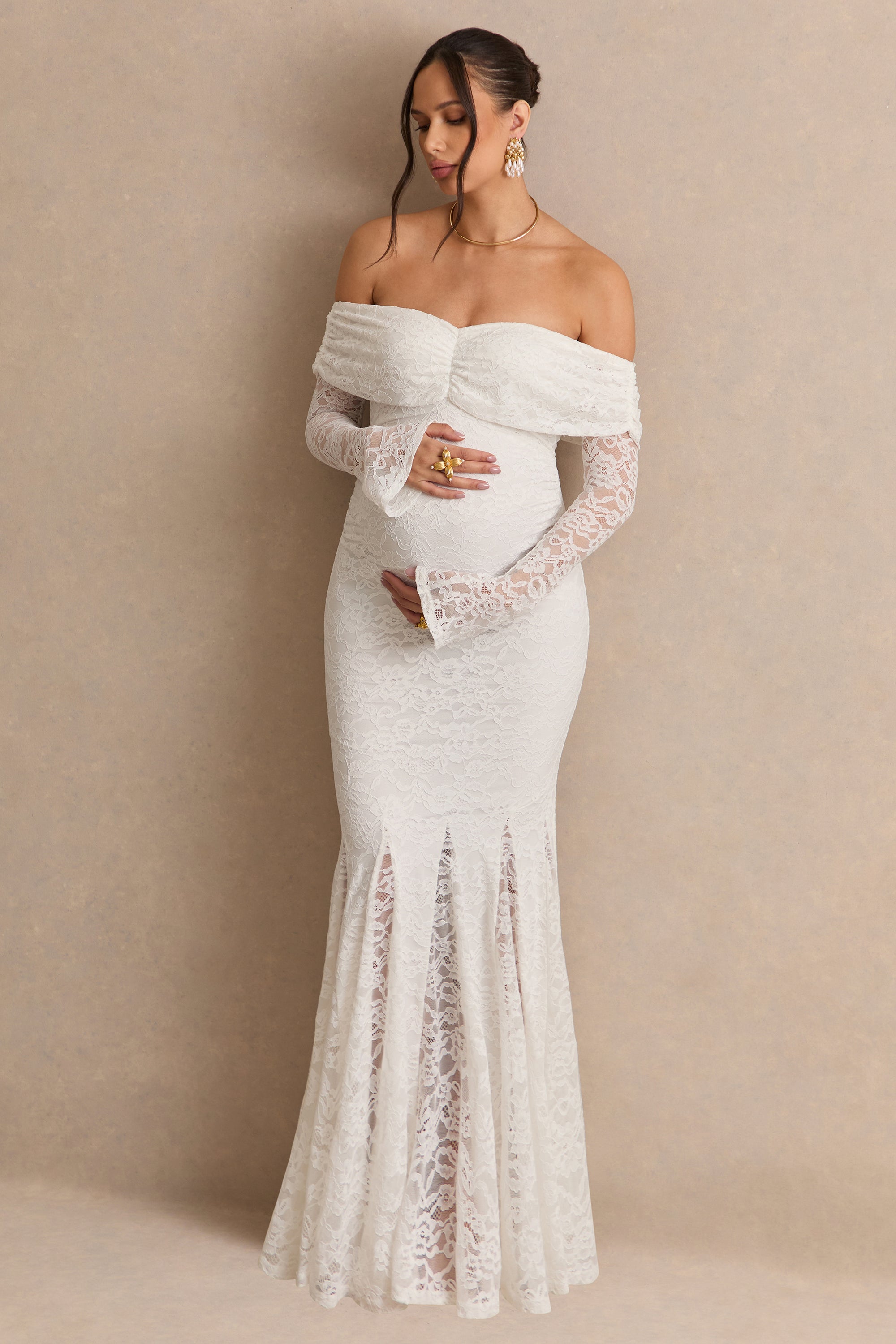 ECM_HR_CL138486110  - Valleria White Lace Bardot-Neck Maternity Maxi Dress2.jpg