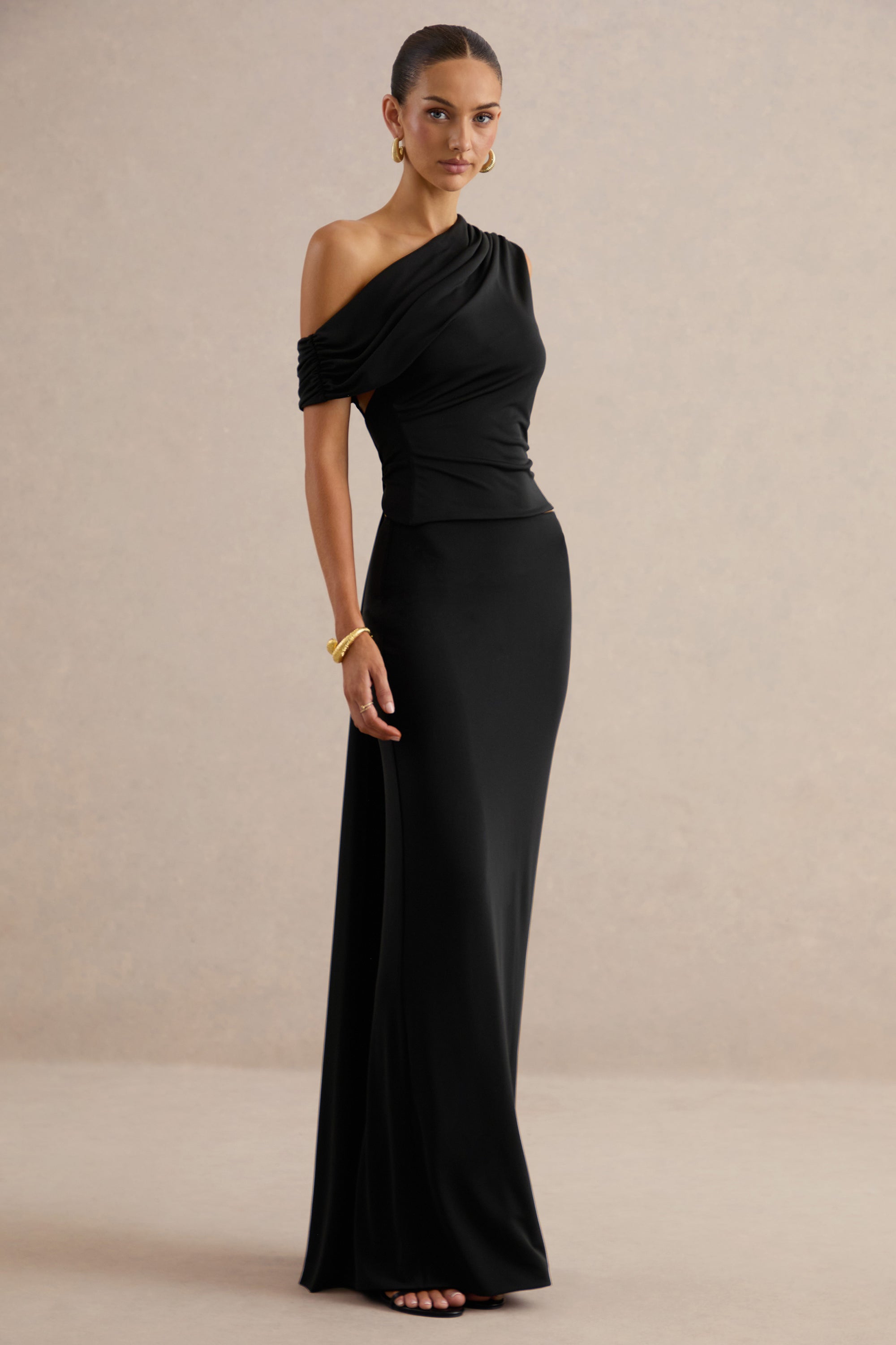 ECM_HR_Koralia Black Asymmetric-Neck Top With Sash Detail CL138546001 cl138547001 co ord   21.jpg