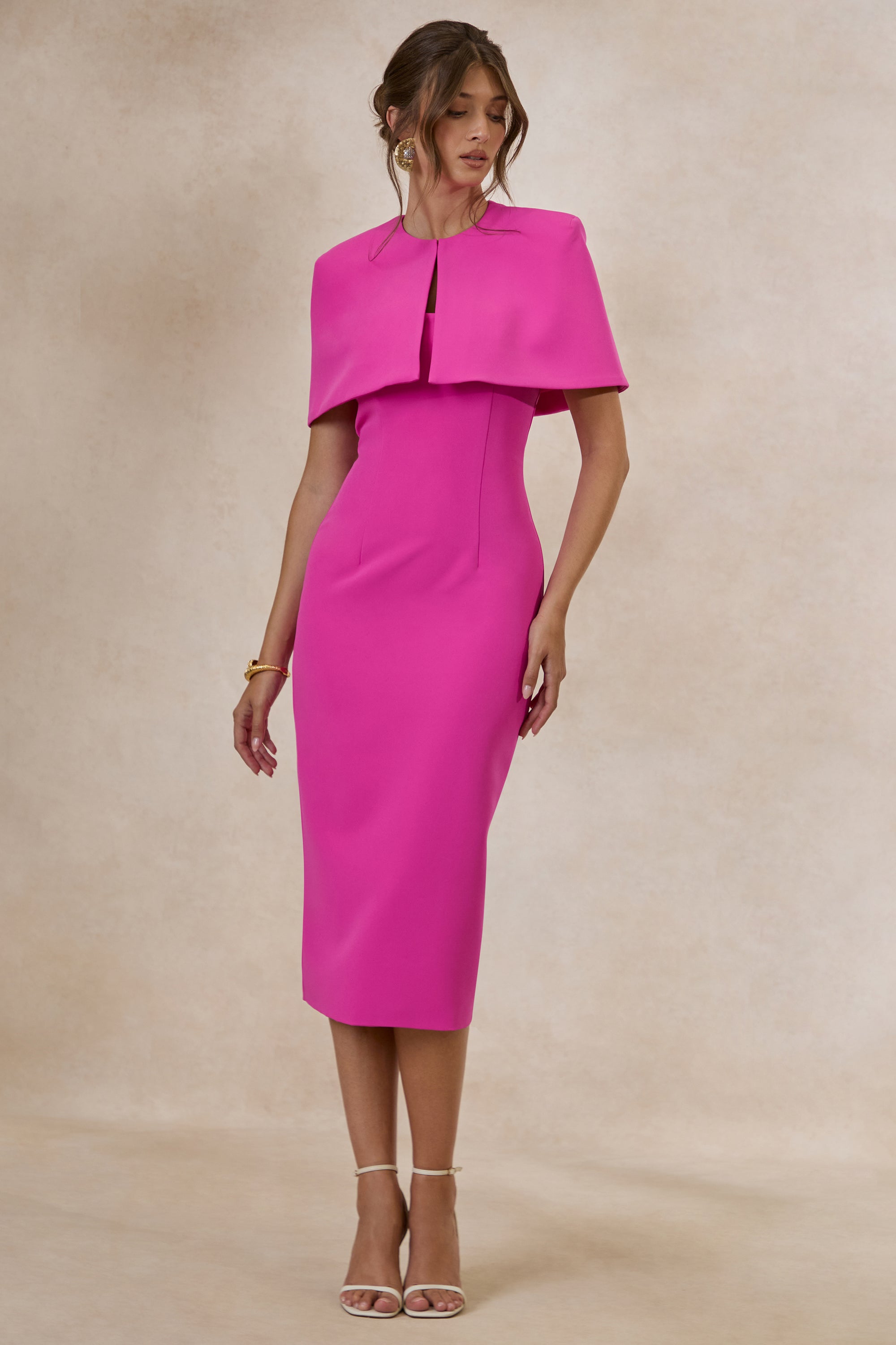 ECM_HR_CL138638080 - Celandia _ Hot Pink Midi-Dress With Removable Cape0.jpg