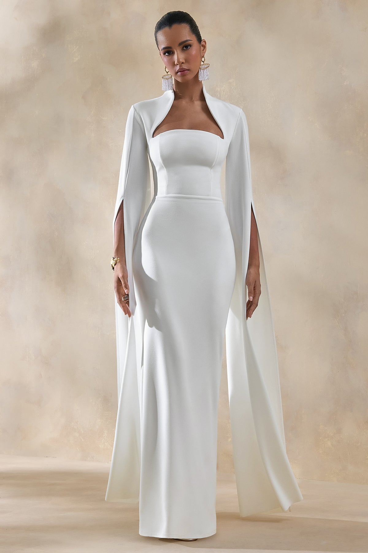 ECM_HR_CL138716110 - Esme | White Square-Neck Maxi Dress With Cape Sleeves 4.jpg