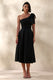 ECM_HR_CL138721001 - Meria | Black Asymmetric-Neck Midi Dress With Bow-Sleeve 0.jpg