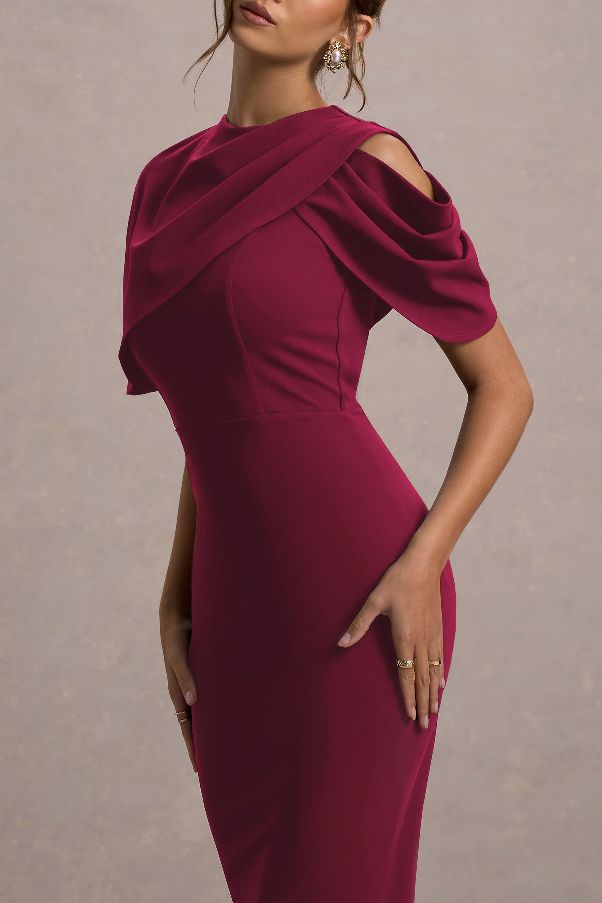 ECM_HR_CL135270037 - Dorothea  - Berry Draped Midi Dress With Cape 13.jpg