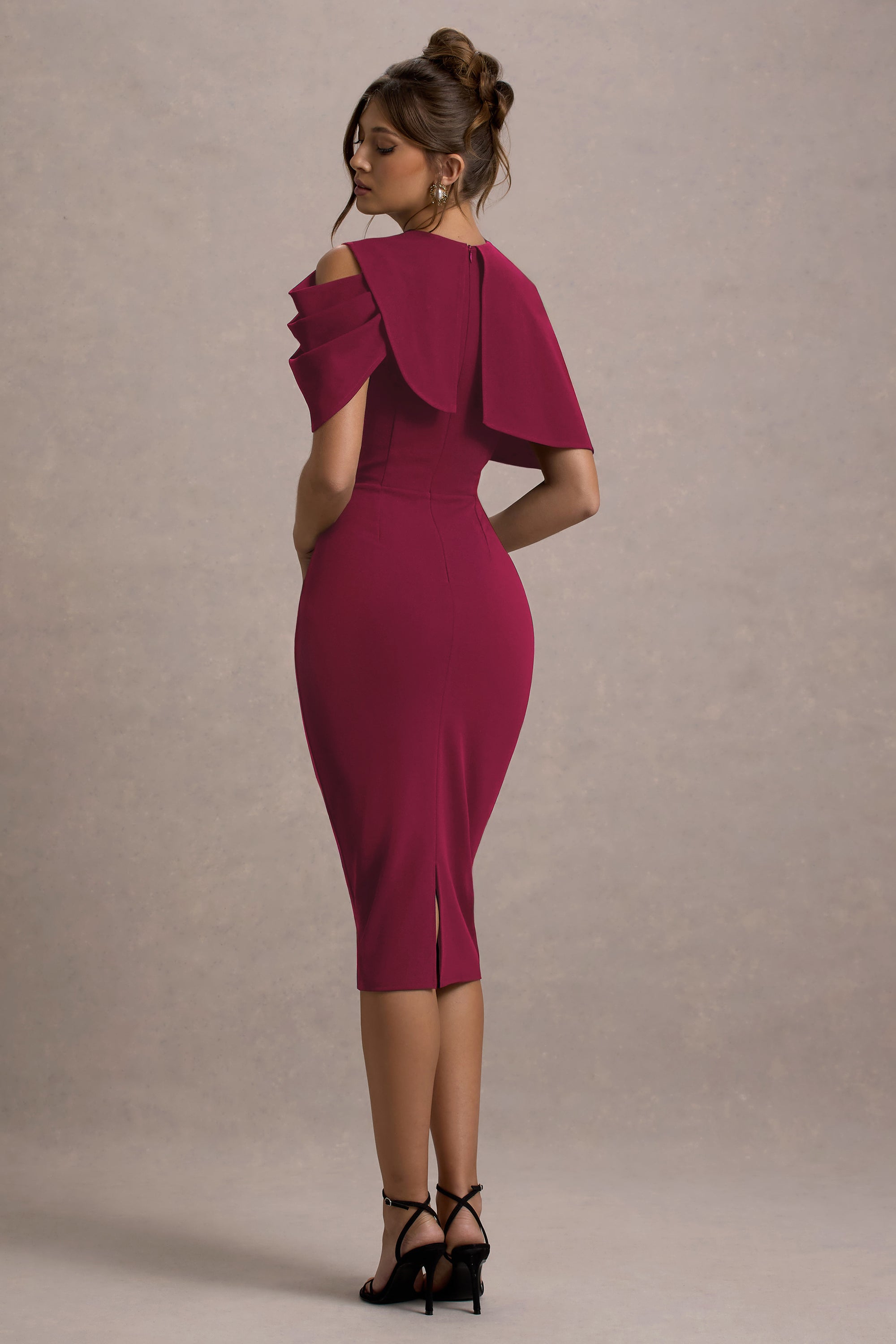 ECM_HR_CL135270037 - Dorothea  - Berry Draped Midi Dress With Cape 14.jpg