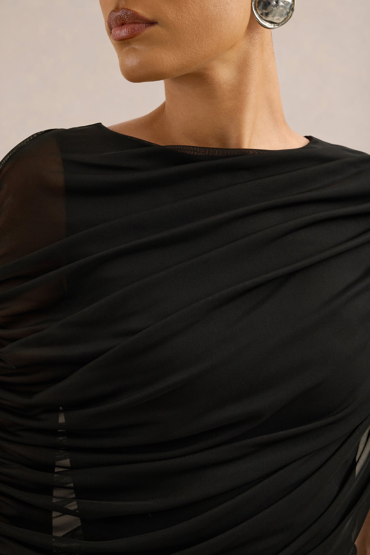 ECM_HR_CL138735001 - Ciana _ Black Round-Neck Maxi Dress With Cape Detail4.jpg