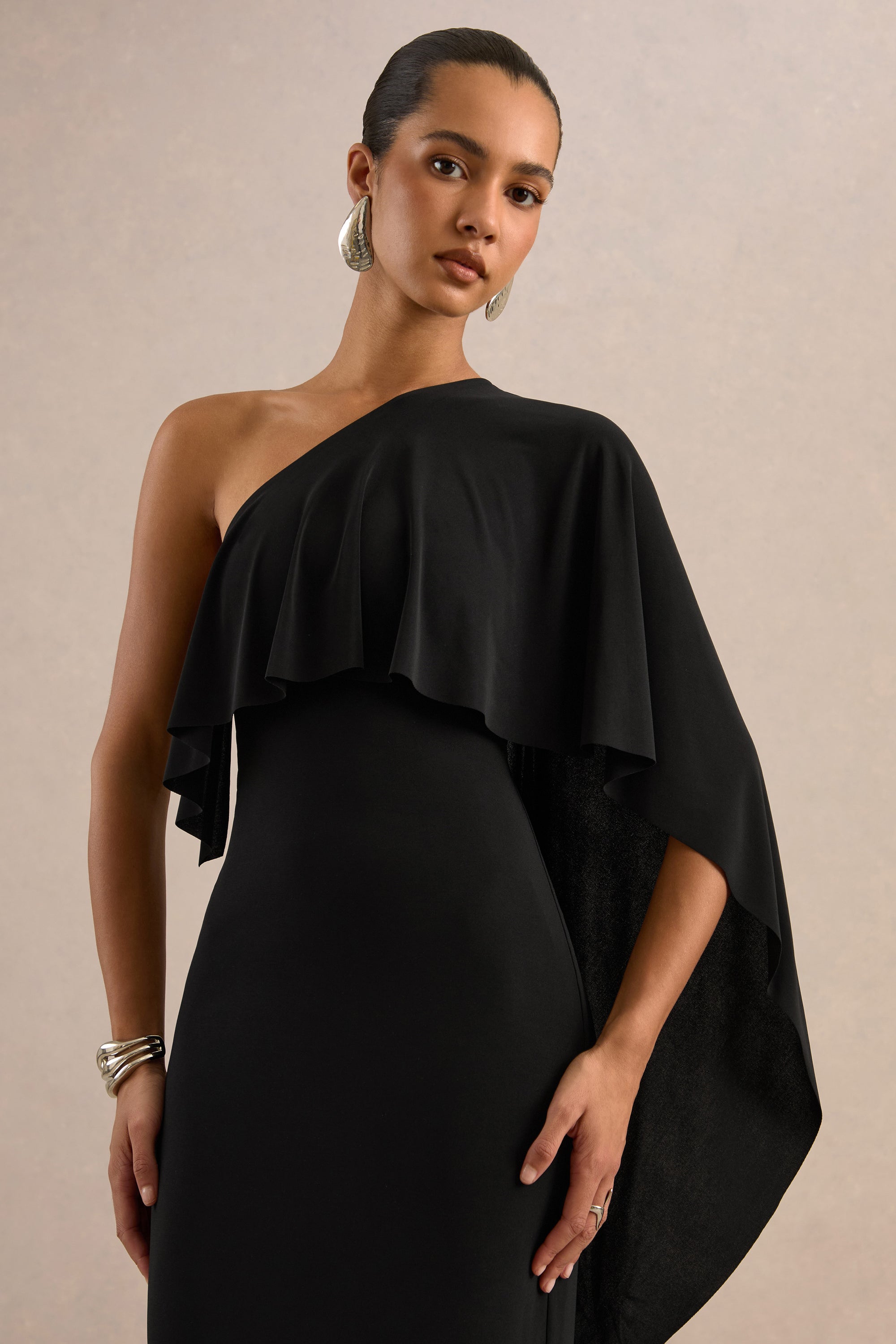 ECM_HR_CL138736001 - Ciarra Black Asymmetric-Neck Maxi Dress With Cape Detail3.jpg