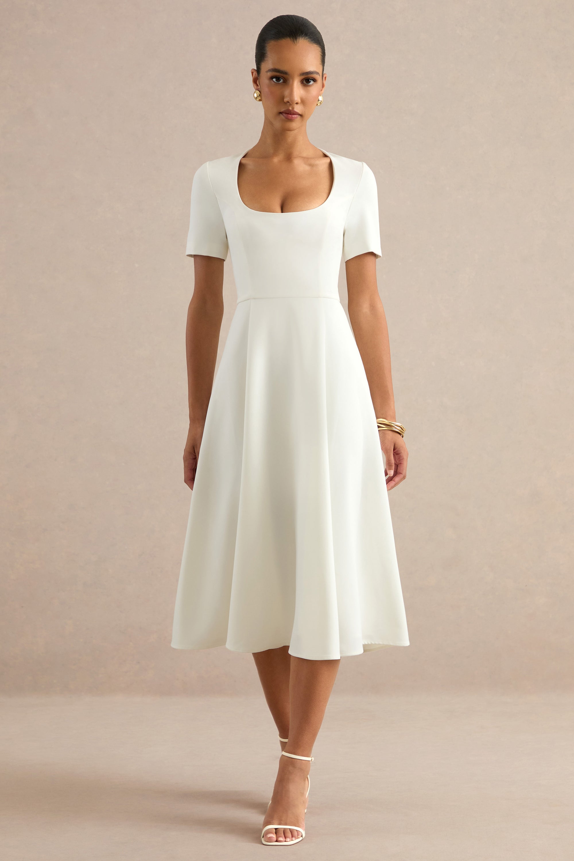 ECM_HR_CL138778111 - Emalina _ Cream Scoop-Neck Skater Midi Dress 1.jpg
