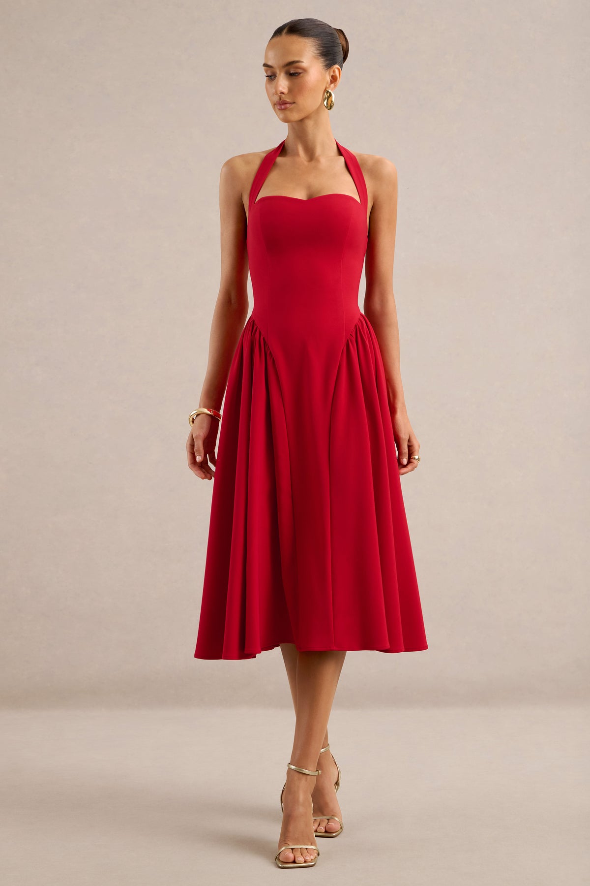 ECM_HR_CL138785100 - Meriellea _ Red Sweetheart-Neck Midi Dress2.jpg