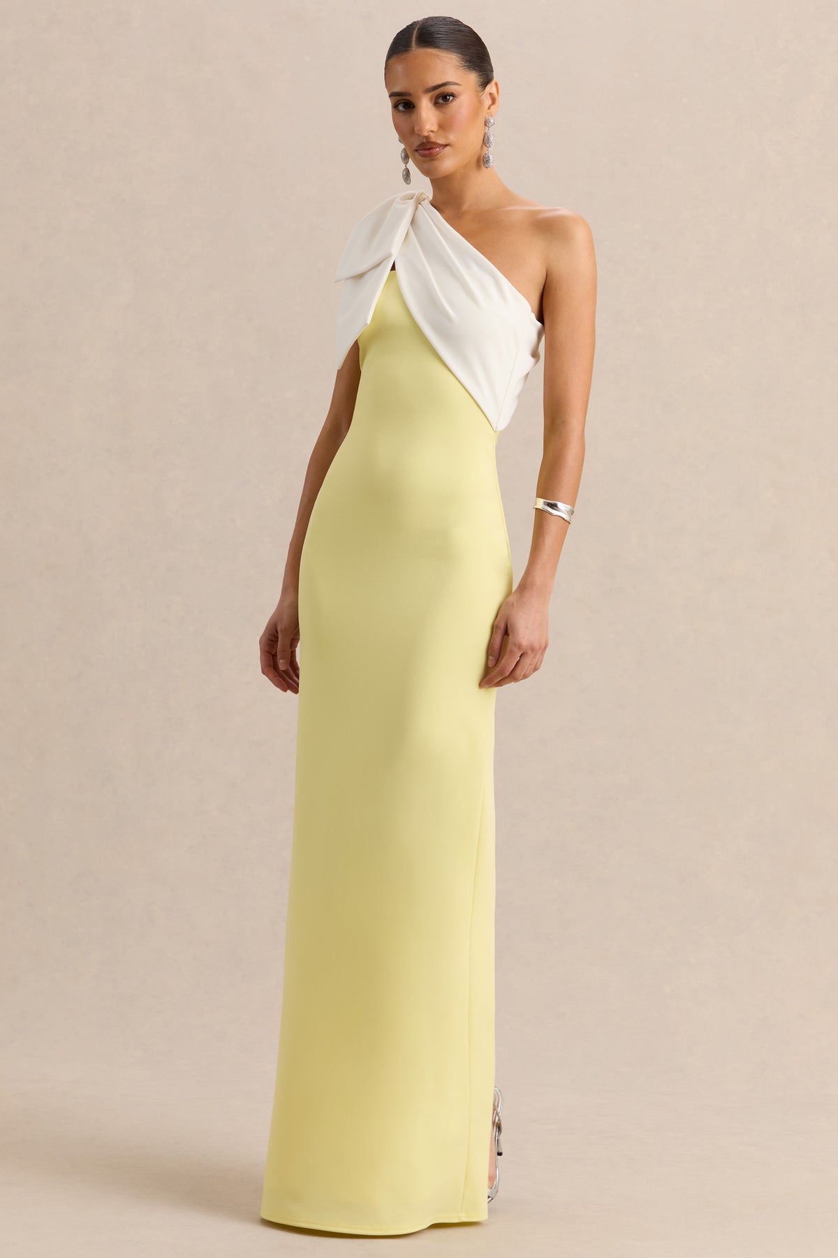 ECM_HR_CL138806121 - Adara - Lemon & White Asymmetric-Neck Maxi Dress With Bow-Detail - 05.jpg