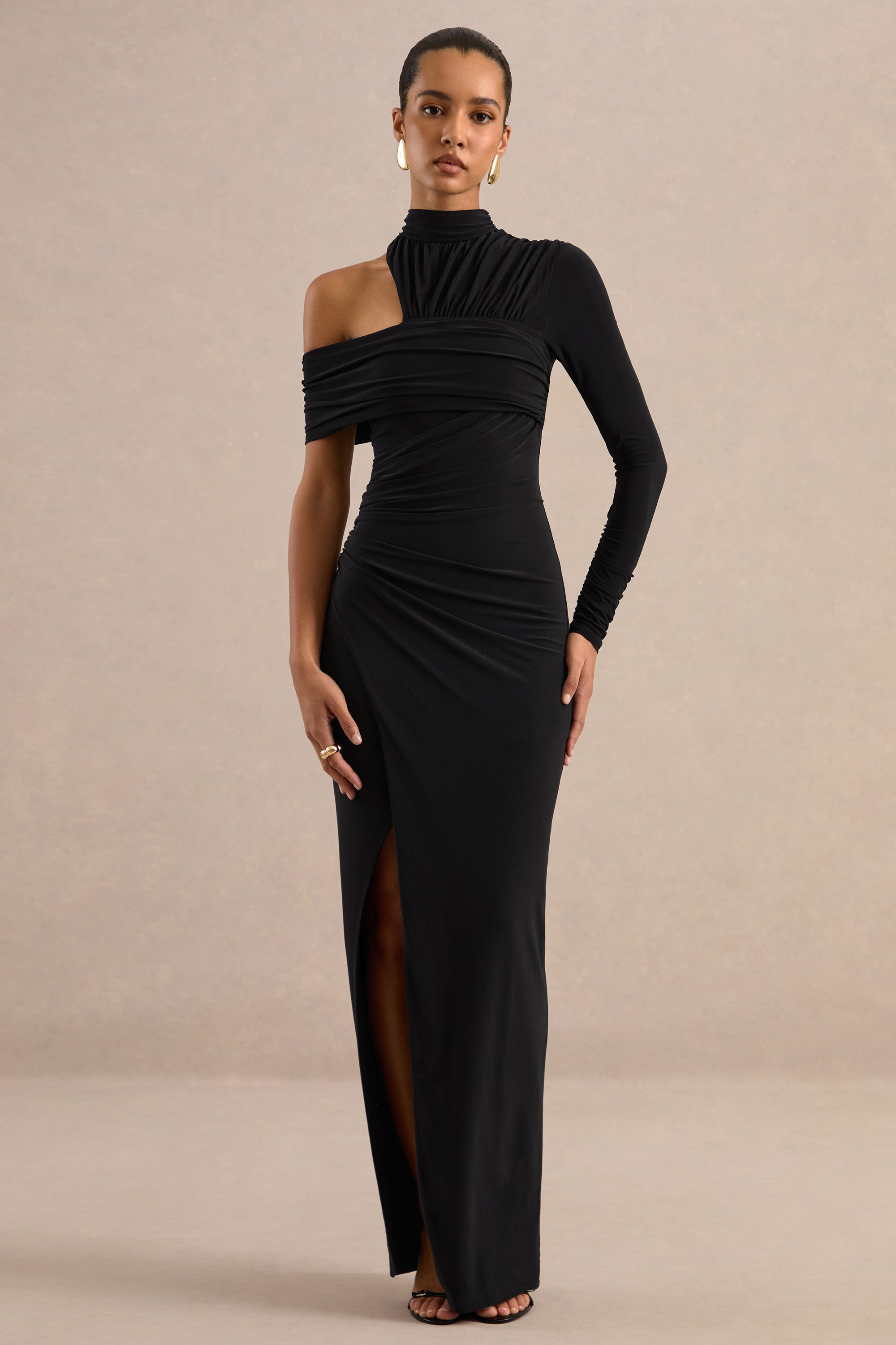ECM_HR_CL138815001 - Valeska Black High-Neck Maxi Dress With Front Split2.jpg