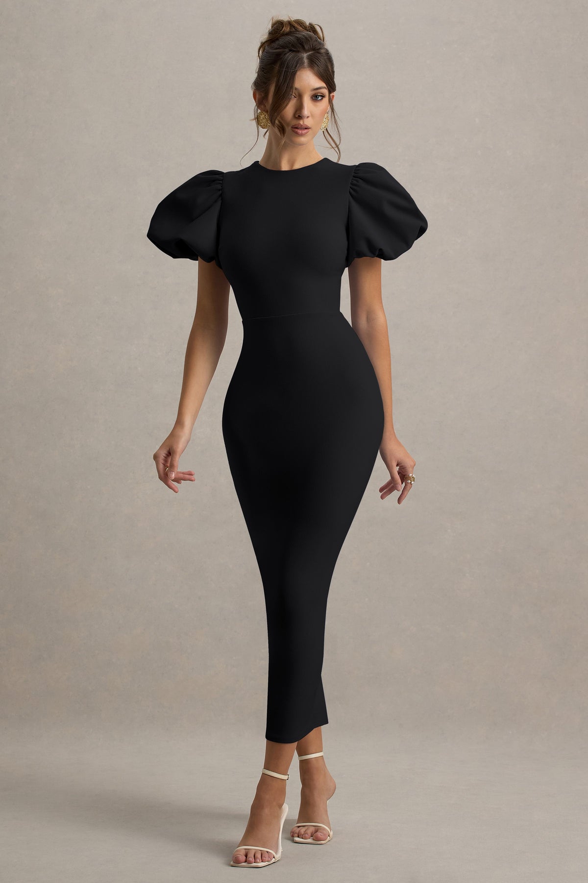 CL13904500106_ECM_HR_CL139045001_-_Dakota_Black_Puff-Sleeve_Midi_Dress_4
