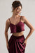 Fawn | Plommonlila topp i satin