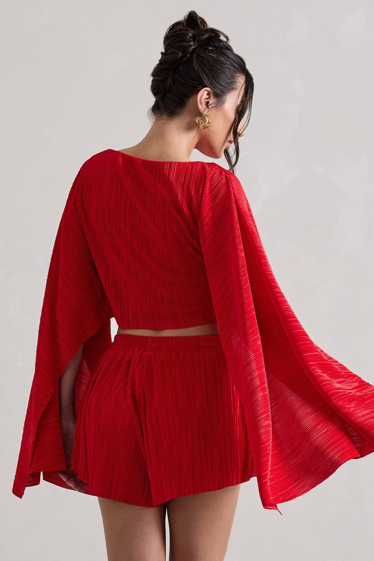 Flare | Röd topp med capeärm