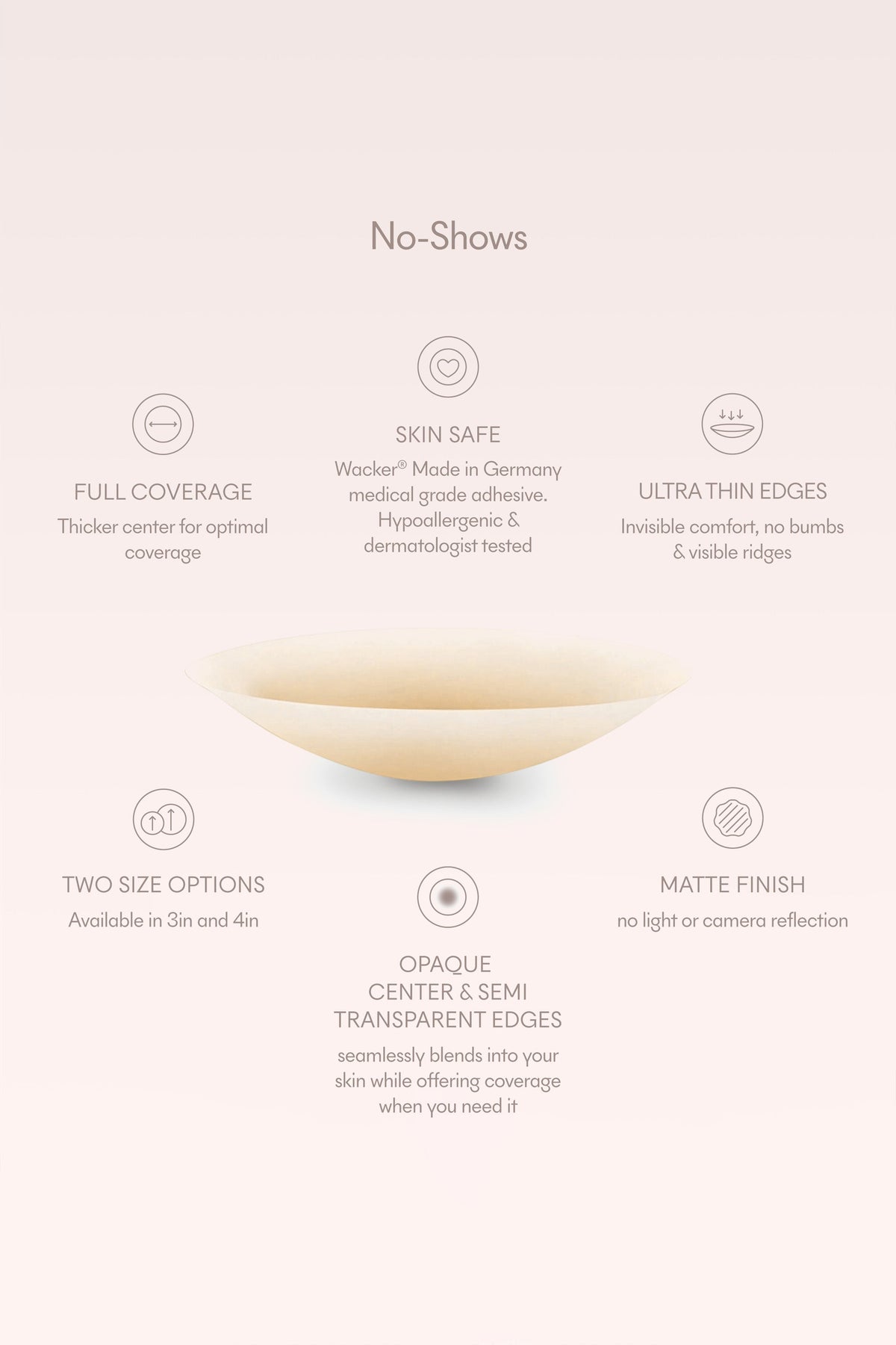 No-Show | NOOD Round Nipple Covers 3 Buff