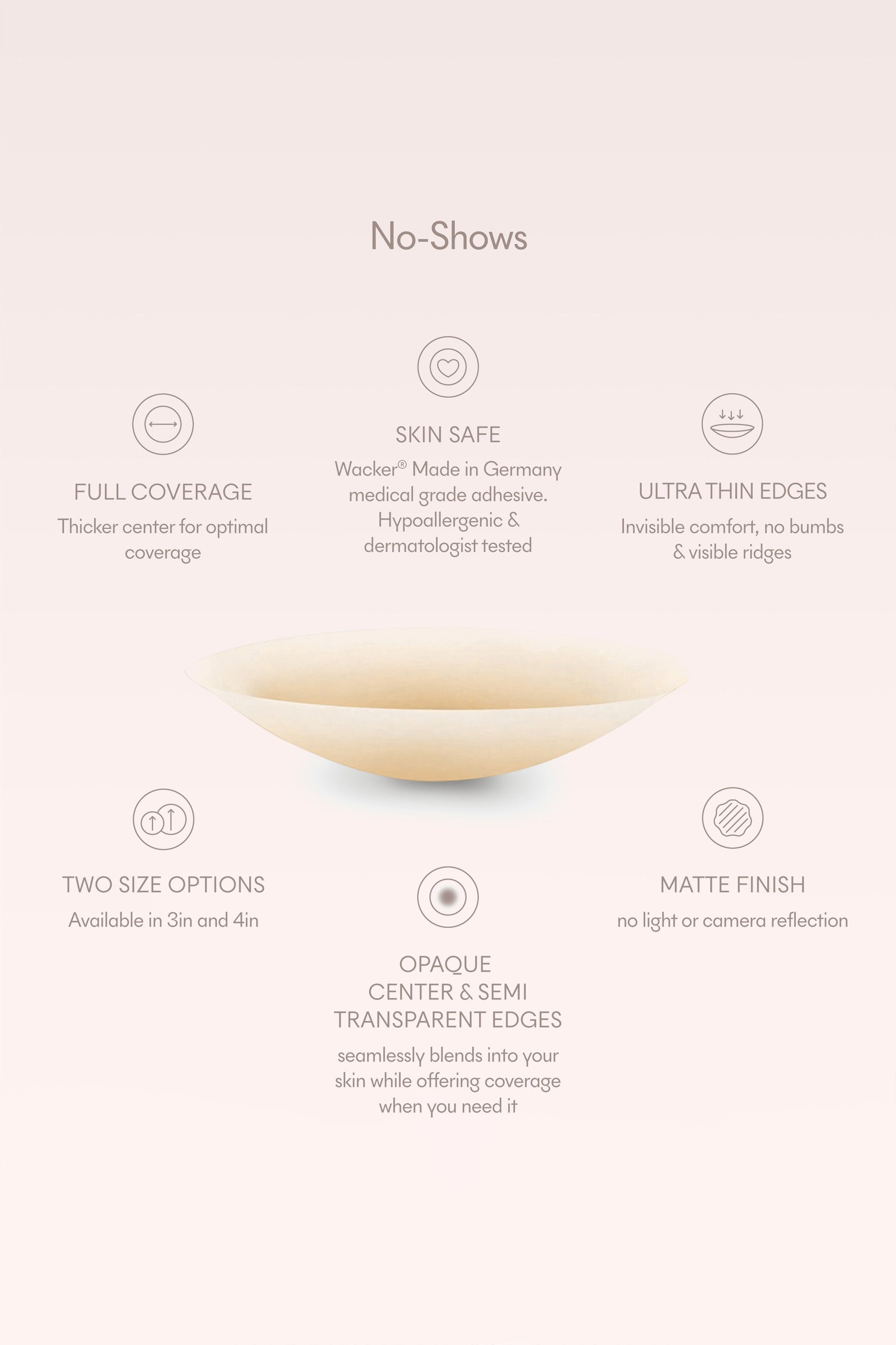 No-Show | NOOD Round Nipple Covers 5 Soft Tan