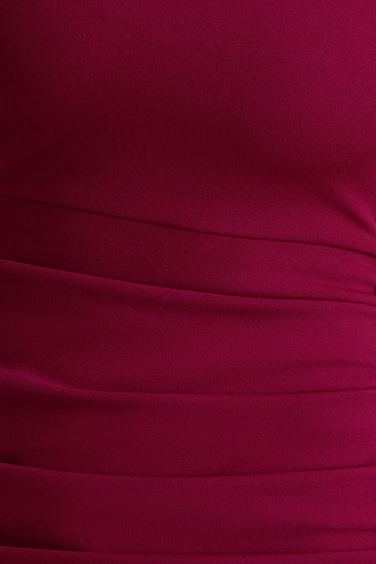 Zaya | Burgundy långärmad miniklänning med draperad detalj