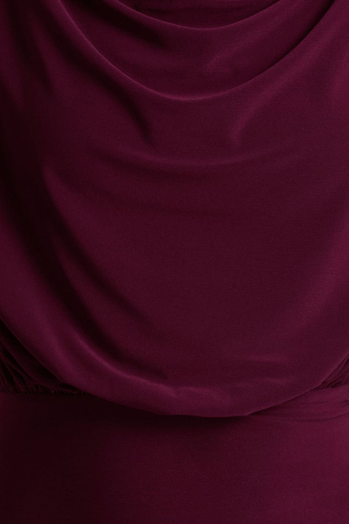 Hermia | Burgundy midiklänning med draperad överdel