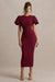 Dakota | Burgundy midiklänning med puffärm