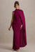 Maeve | Burgundy långklänning med capeärm