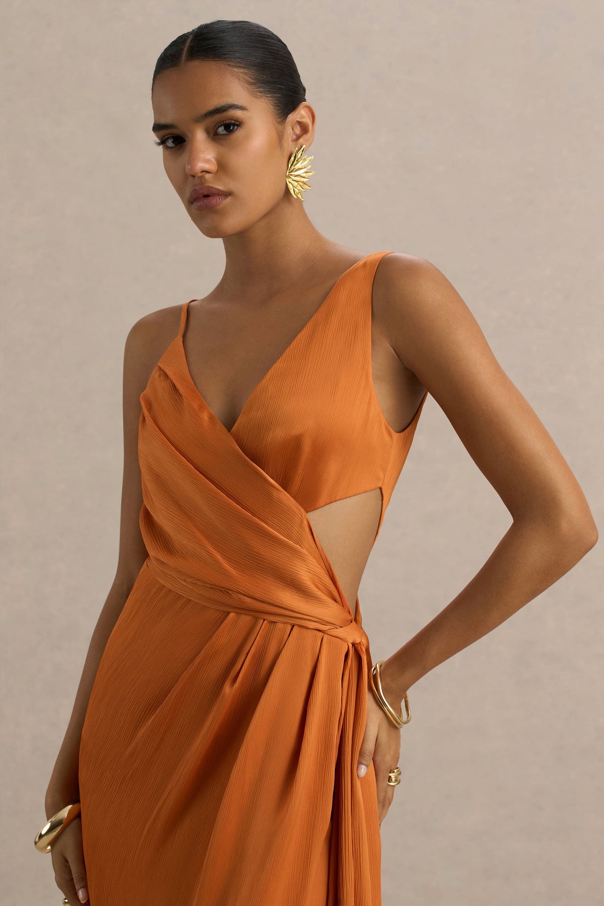 Livia | Orange långklänning i sjöjungfrumodell